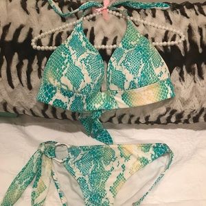 Victoria Secret Python Print Push Up Bikini